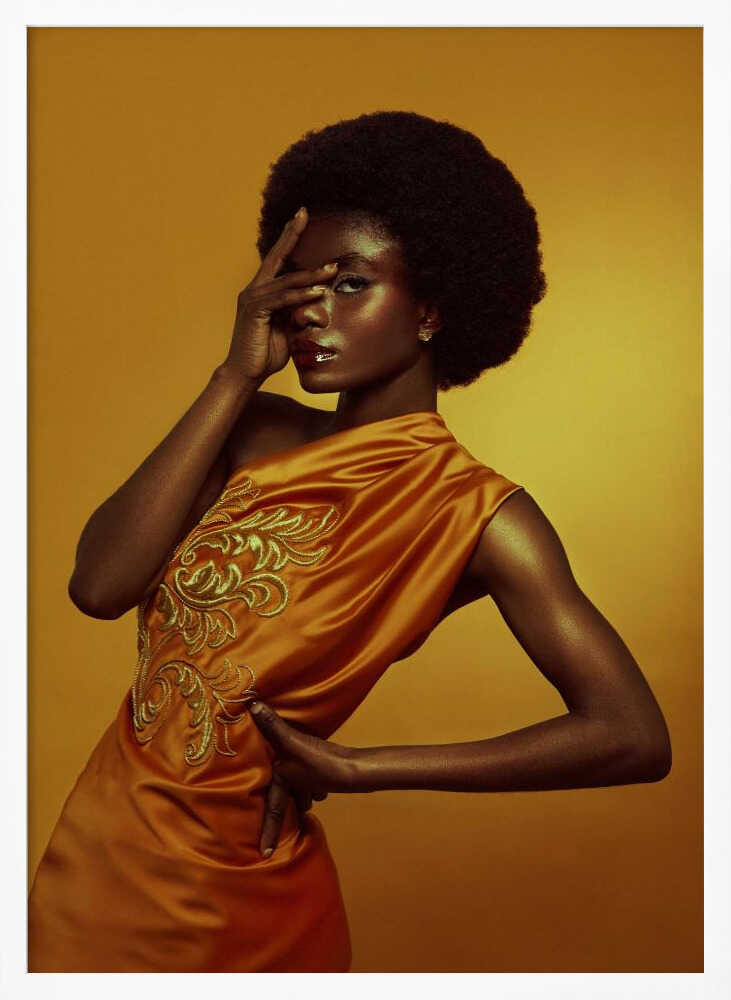 Mysterious Golden Fashion Art Print UK — Dark Moody Vibrant Wall Art — Living Room — Wall It All Prints