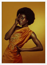 Mysterious Golden Fashion Art Print UK — Dark Moody Vibrant Wall Art — Living Room — Wall It All Prints