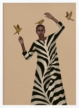 Graceful Woman and Birds
