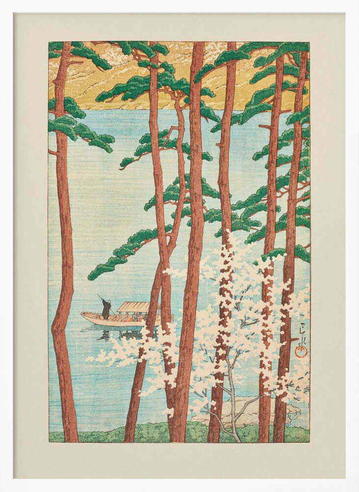Haru No Arashiyama (spring In Arashiyama) (1934) Art Print UK — Japanese Vibrant Wall Art — Living Room — Wall It All Prints