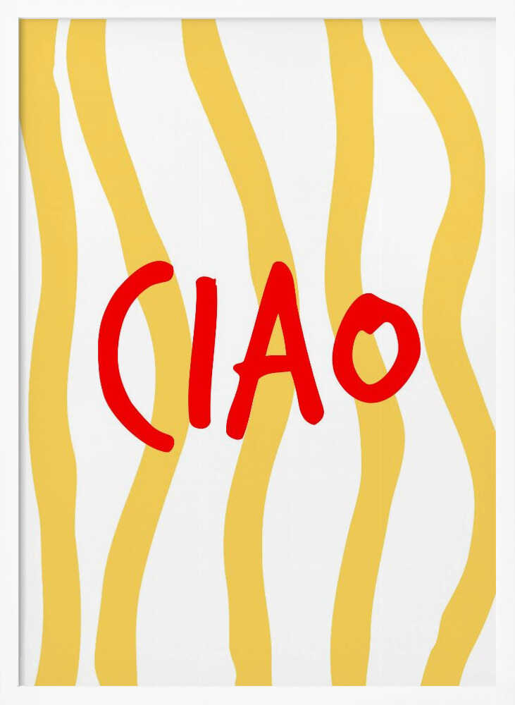 Ciao Italian Noodles Art Print UK — Abstract Vibrant Wall Art — Kitchen — Wall It All Prints