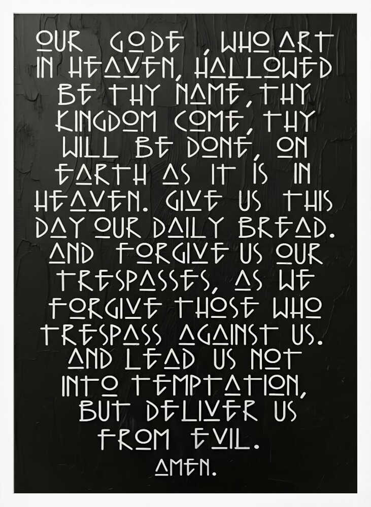 Spiritual Prayer Typography HUGO