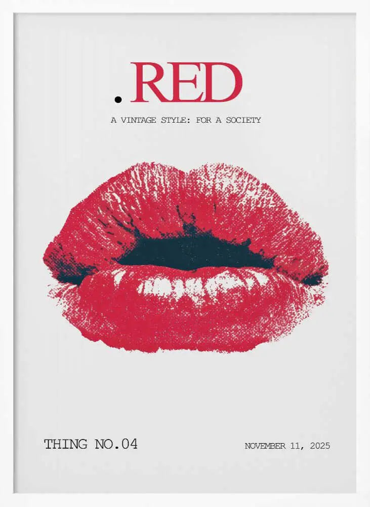 Vintage Red Lips Graphic