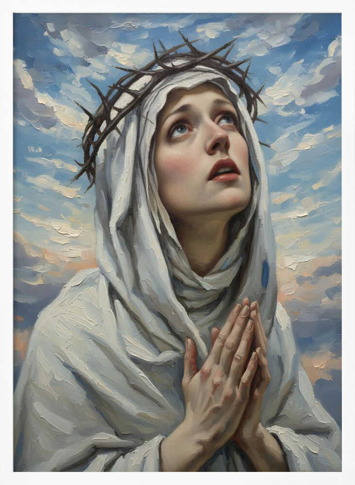 Praying Woman Crown Thorns HUGO