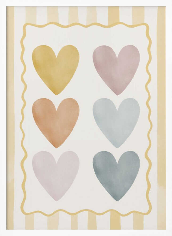 Soft Pastel Hearts