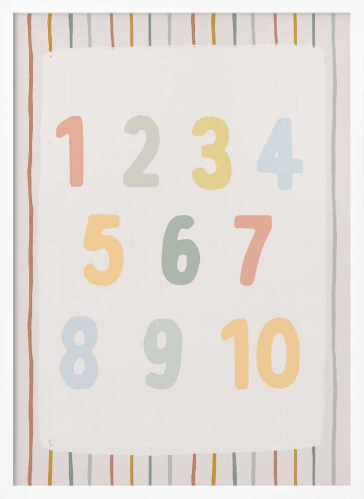 Pastel Counting Numbers