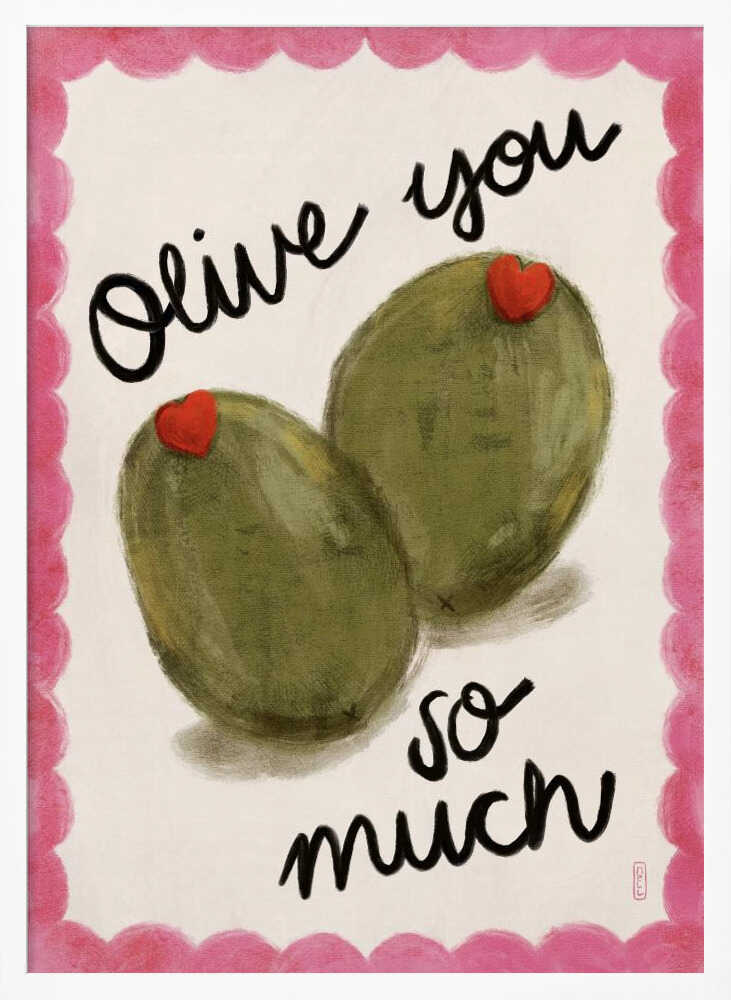 Olive You So Much Art Print UK — Food Fresh Wall Art — Kitchen — Wall It All Prints