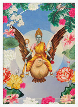 Hindu Goddess Floral Frame Marja van den Hurk