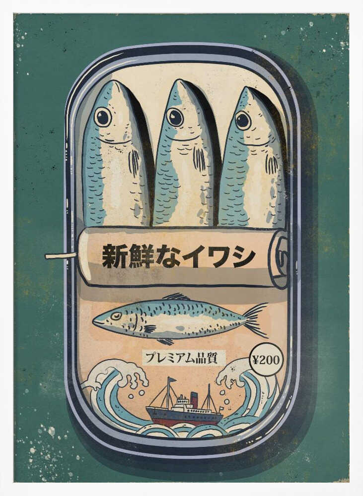 Vintage Japanese Sardines Art Print UK — Japanese Fresh Wall Art — Kitchen — Wall It All Prints