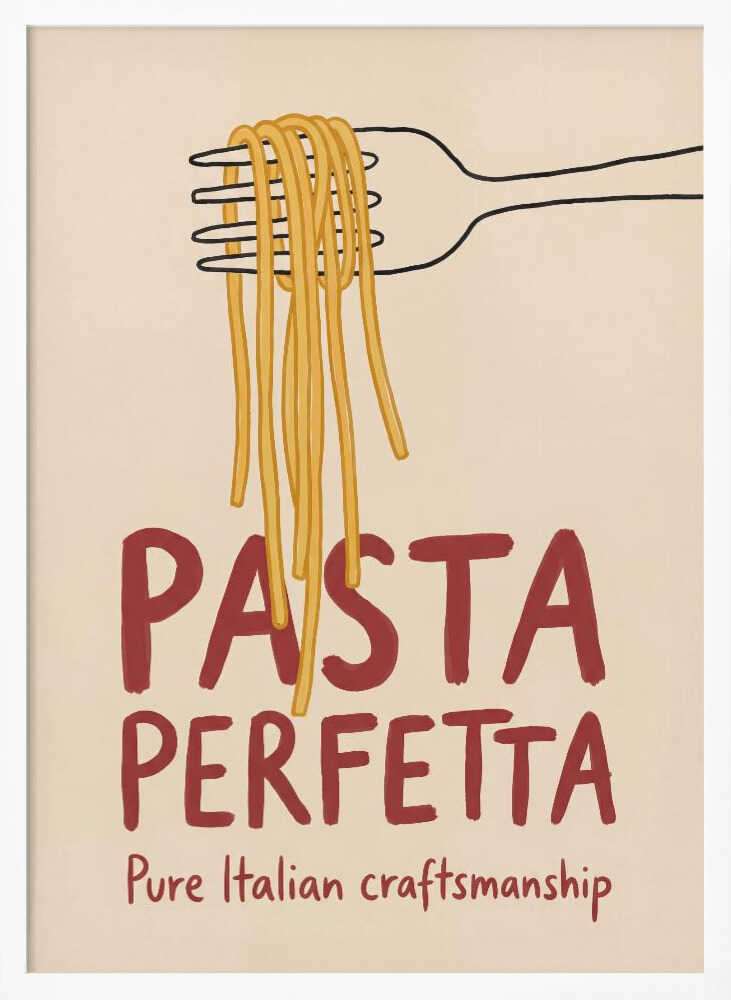 Perfect Italian Pasta Art Print UK — Food Vibrant Wall Art — Kitchen — Wall It All Prints