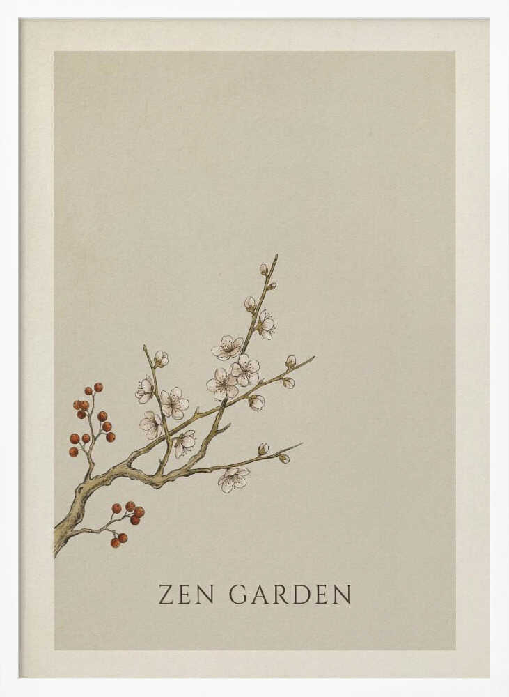 Zen Garden Blossoms Art Print UK — Japanese Calm Wall Art — Office — Wall It All Prints