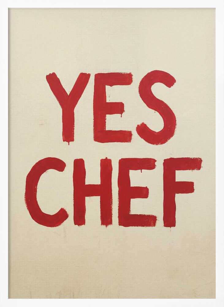 Bold Yes Chef Art Print UK — Abstract Vibrant Wall Art — Kitchen — Wall It All Prints