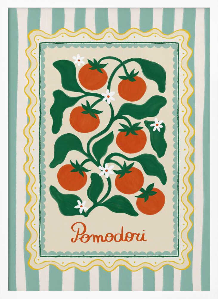 Rustic Italian Pomodori Art Print UK — Botanical Fresh Wall Art — Kitchen — Wall It All Prints