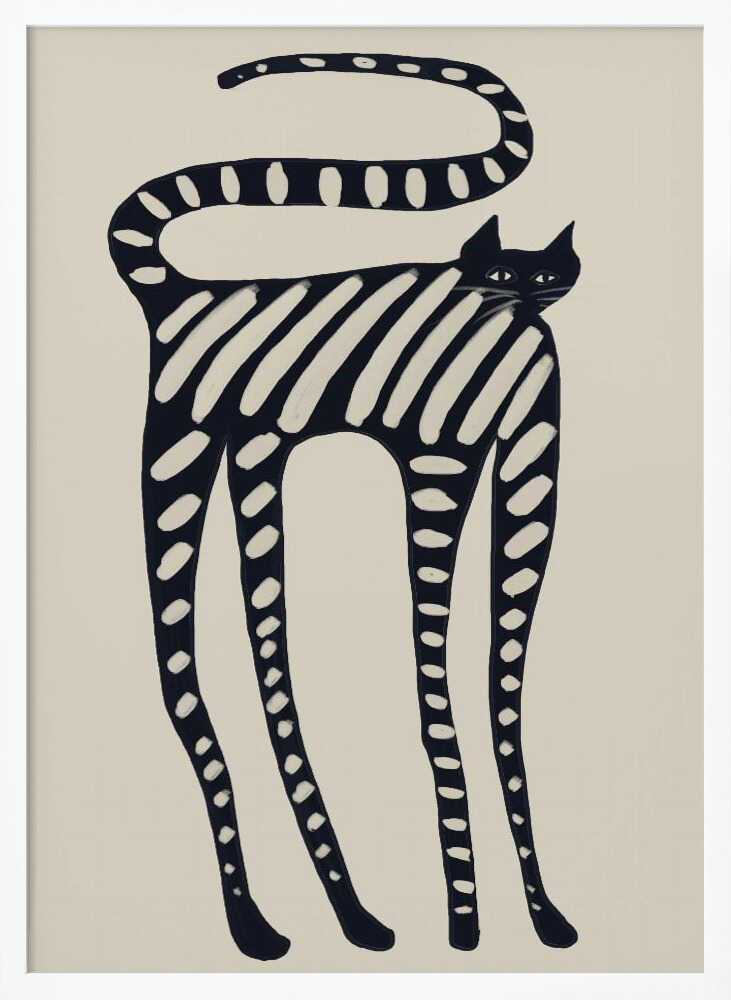 Striped Whimsical Cat