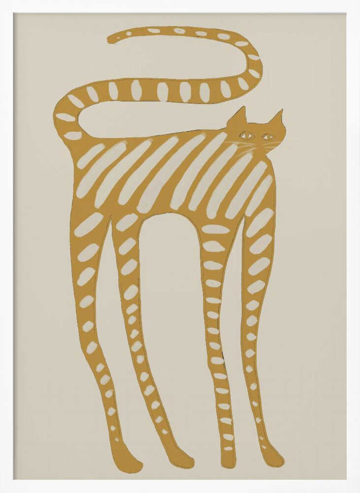 Whimsical Striped Cat