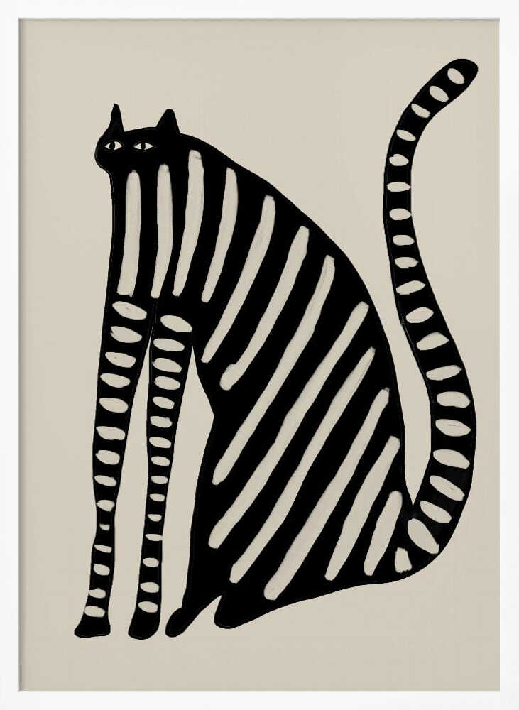 Striped Black Cat