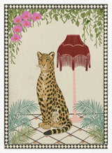 Elegant Tropical Leopard Art Print UK — Botanical Fresh Wall Art — Living Room — Wall It All Prints