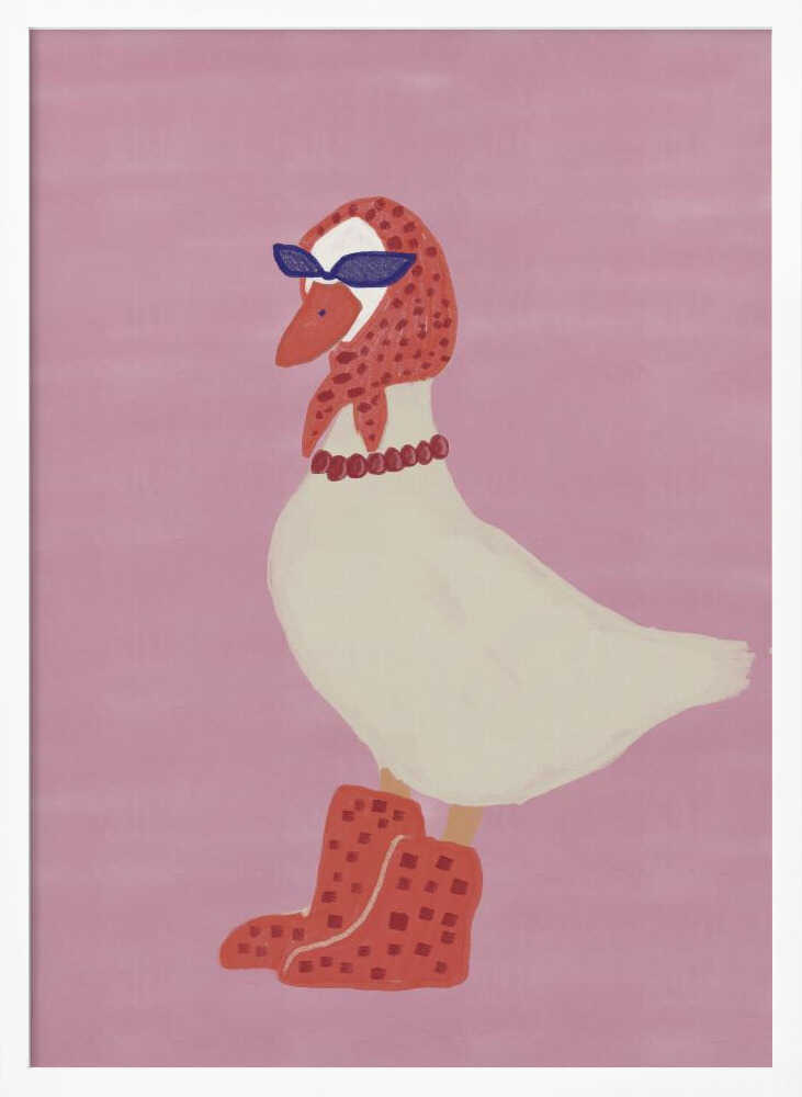 Chic Goose Fashion Art Print UK — Animal Minimal Wall Art — Living Room — Wall It All Prints