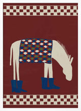 Whimsical Donkey In Boots Art Print UK — Animal Fresh Wall Art — Living Room — Wall It All Prints