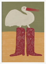 Bird in Red Boots Art Print UK — Abstract Vibrant Wall Art — Nursery — Wall It All Prints