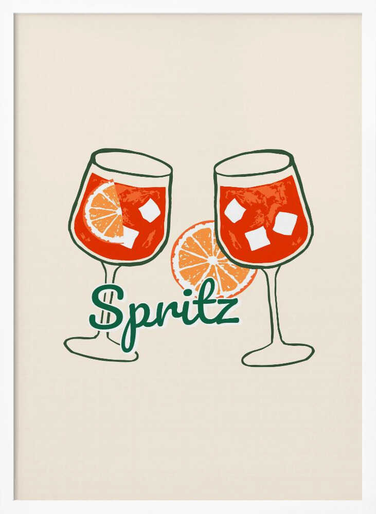 Vibrant Spritz Cocktails Art Print UK — Vintage Vibrant Wall Art — Kitchen — Wall It All Prints