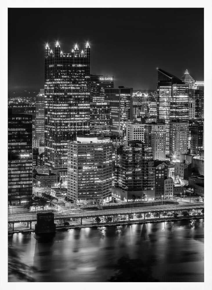 Pittsburgh Skyline Night Lights Melanie Viola