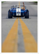 Blue Roadster Waving Drive Art Print UK — Portrait Vibrant Wall Art — Living Room — Wall It All Prints