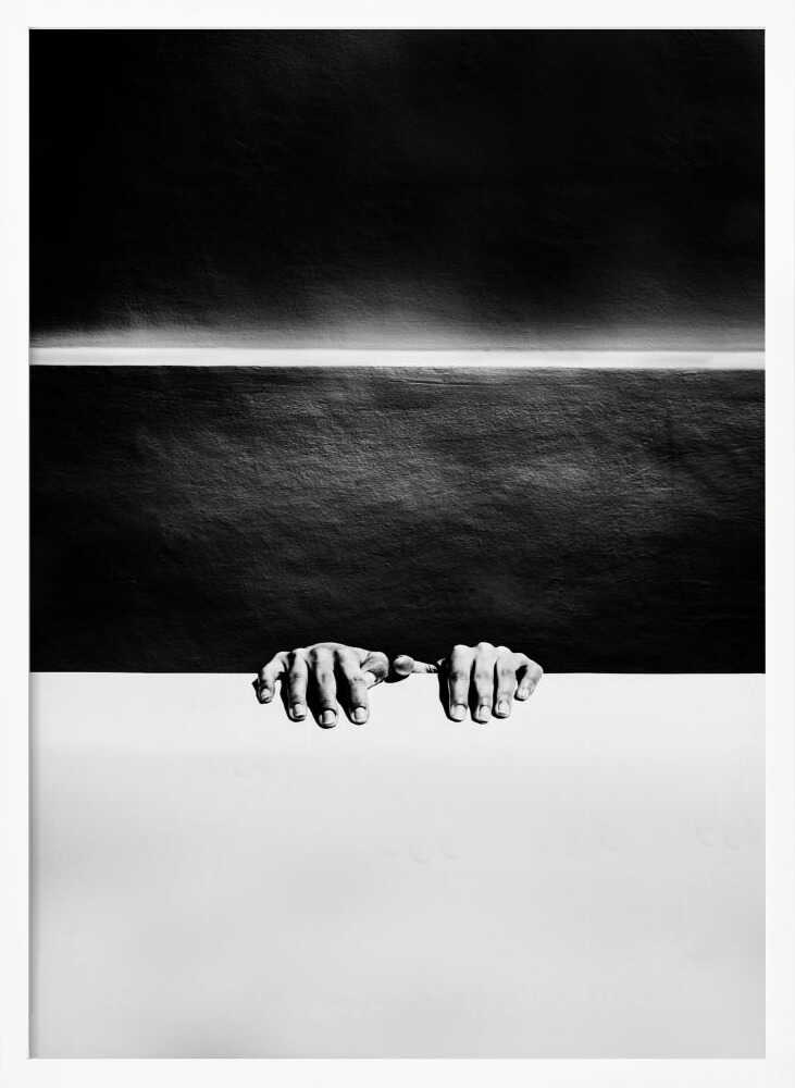 Hands Dark Horizon Art Print UK — Abstract Dark Wall Art — Bathroom — Wall It All Prints