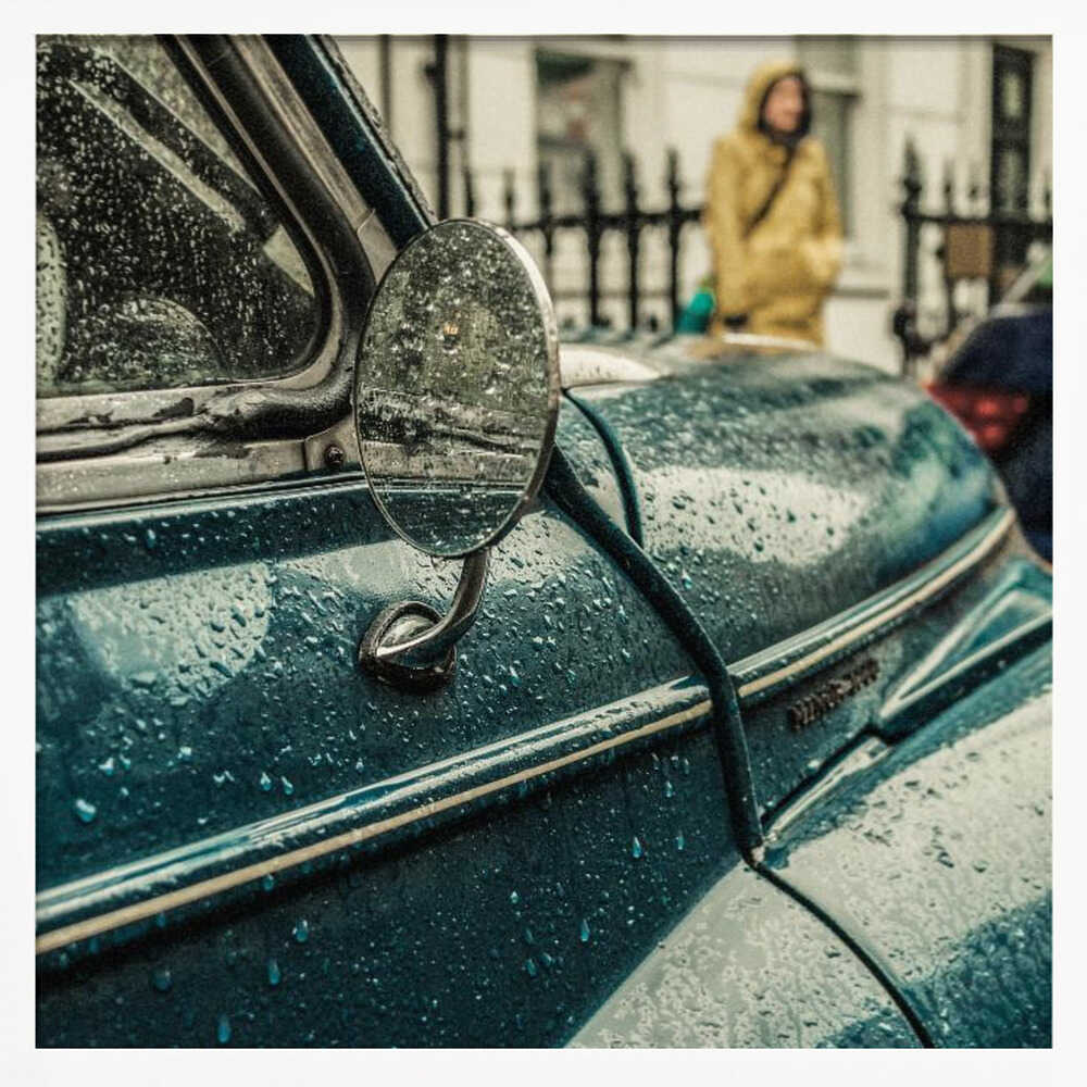 Rainy Day Classic Car Art Print UK — Dark Moody Vibrant Wall Art — Living Room — Wall It All Prints