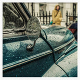 Rainy Day Classic Car Art Print UK — Dark Moody Vibrant Wall Art — Living Room — Wall It All Prints