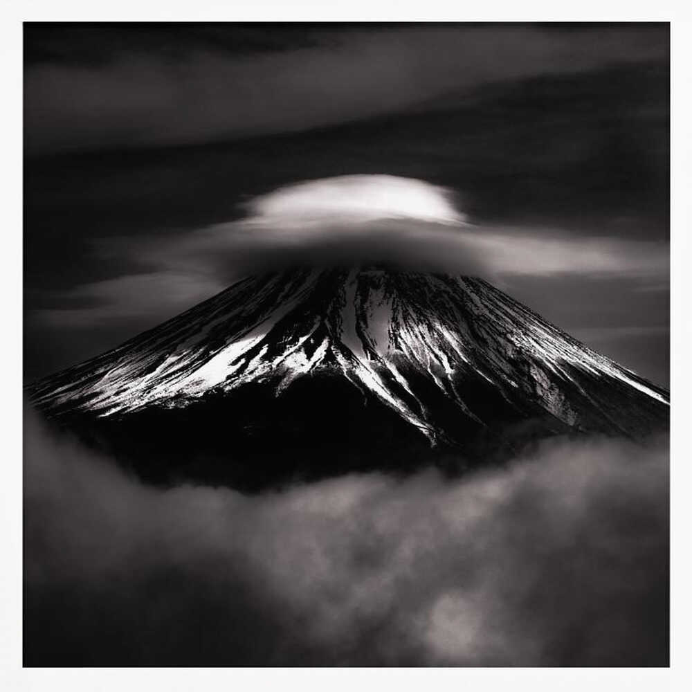 Mount Fuji Cloud Hat Art Print UK — Japanese Calm Wall Art — Living Room — Wall It All Prints