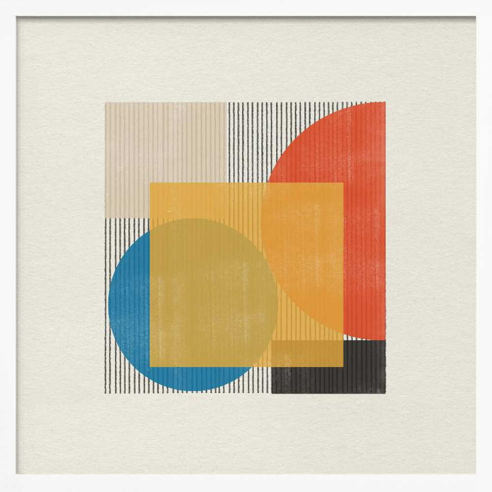 Geometric Harmony Art Print UK — Abstract Vibrant Wall Art — Office — Wall It All Prints
