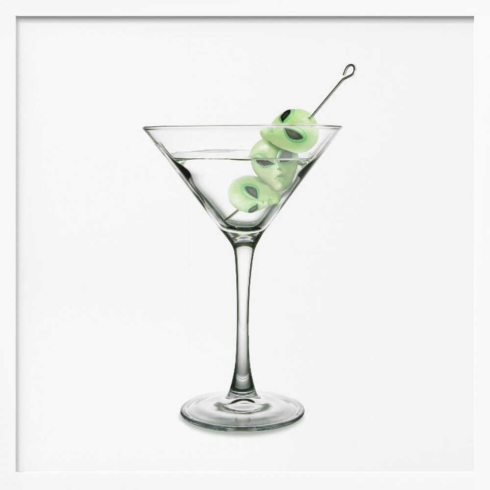 Alien Martini Art Print UK — Food Vibrant Wall Art — Kitchen — Wall It All Prints