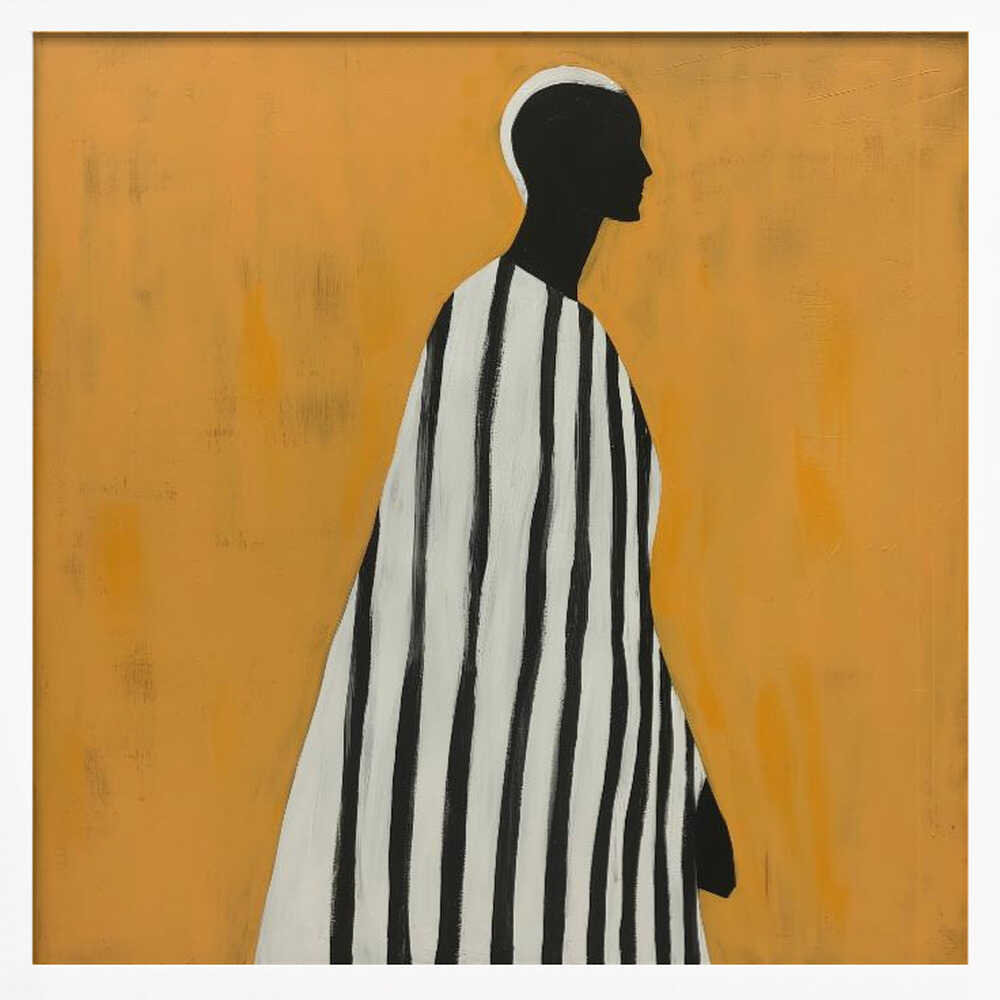 Elegant Striped Figure Art Print UK — Abstract Vibrant Wall Art — Office — Wall It All Prints