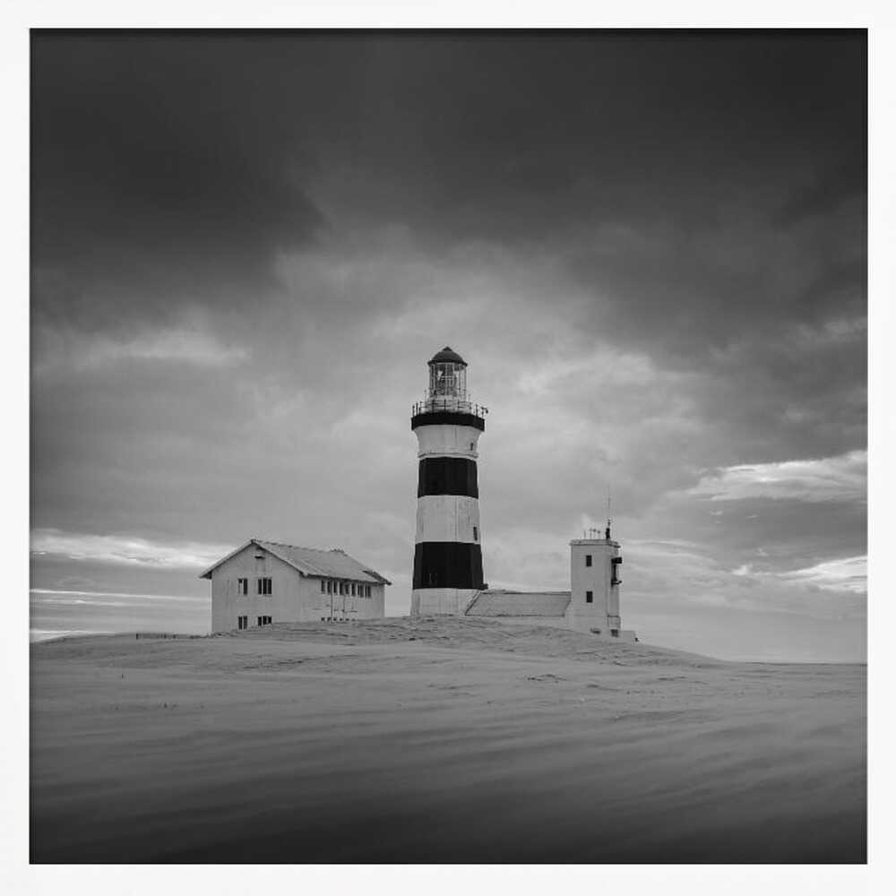 Stormy Coastal Lighthouse Art Print UK — Dark Moody Dark Wall Art — Living Room — Wall It All Prints