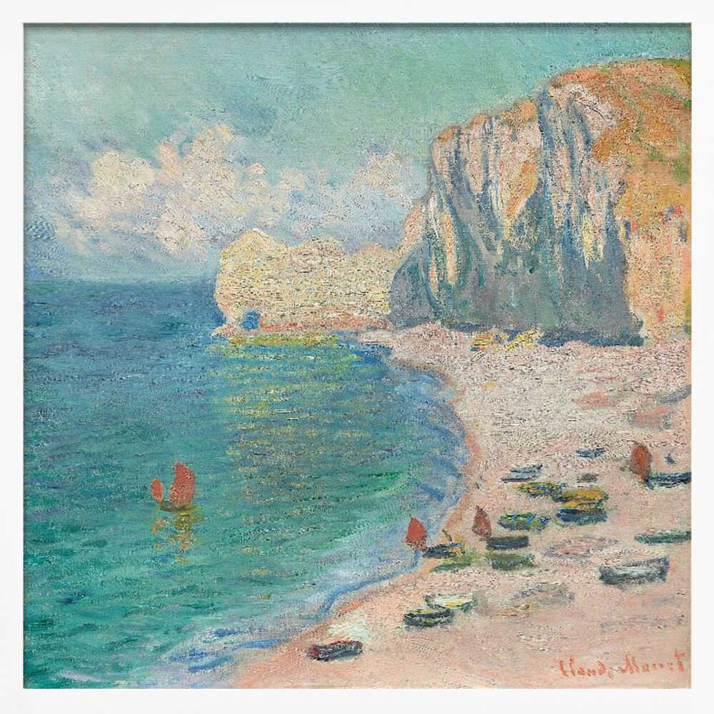The Beach and the Falaise D'amont (1885) By Claude Monet. Claude Monet