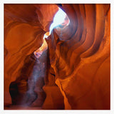 Sunlit Slot Canyon Art Print UK — Dark Moody Warm Wall Art — Living Room — Wall It All Prints