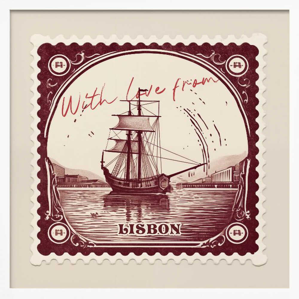 Lisbon Sailing Ship Stamp