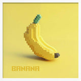 Pixelated Yellow Banana