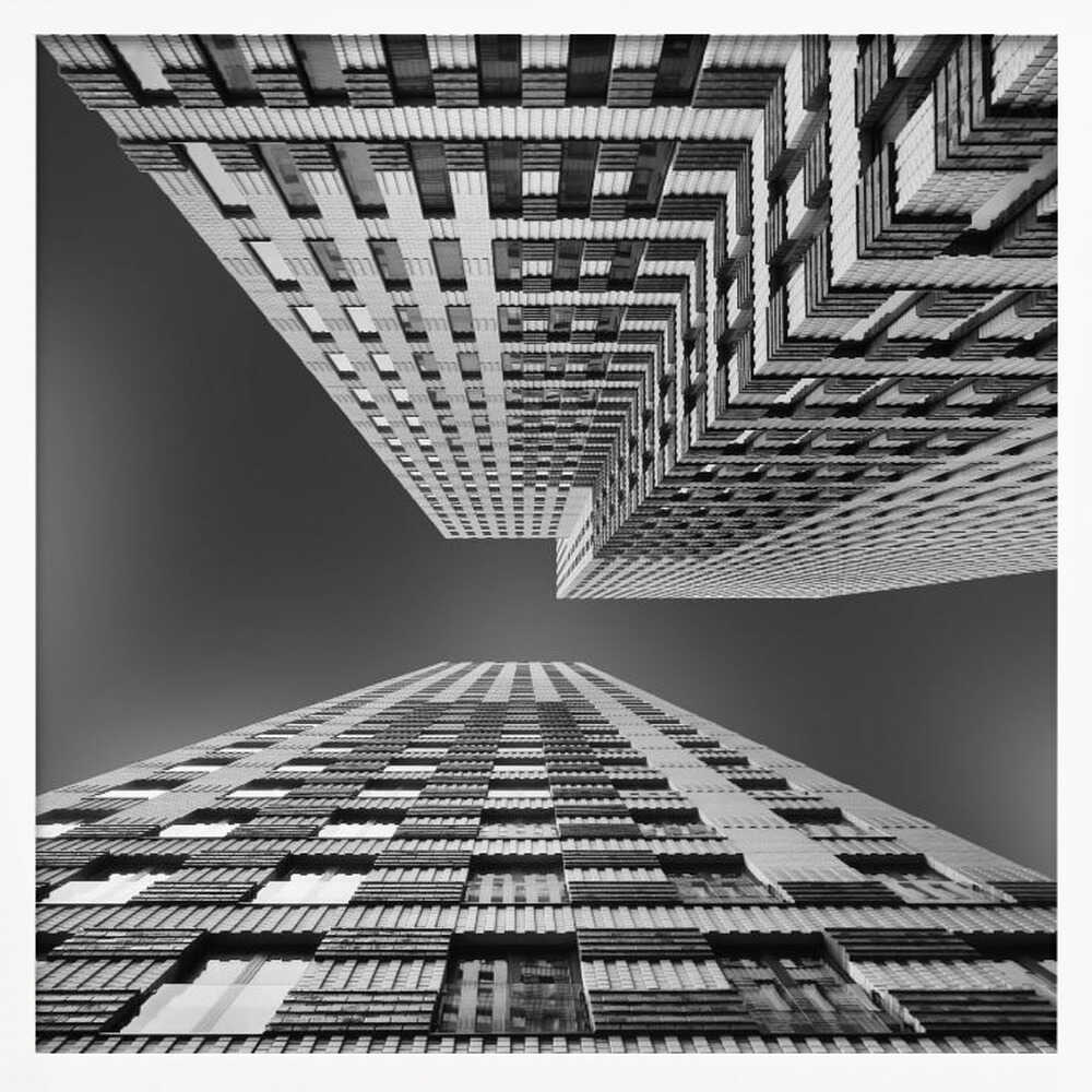 Modern Urban Geometry Art Print UK — Abstract Dark Wall Art — Living Room — Wall It All Prints