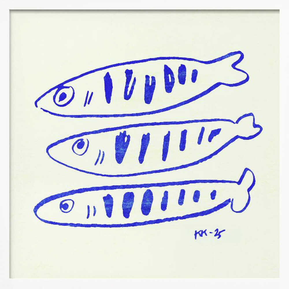 Three Blue Fish