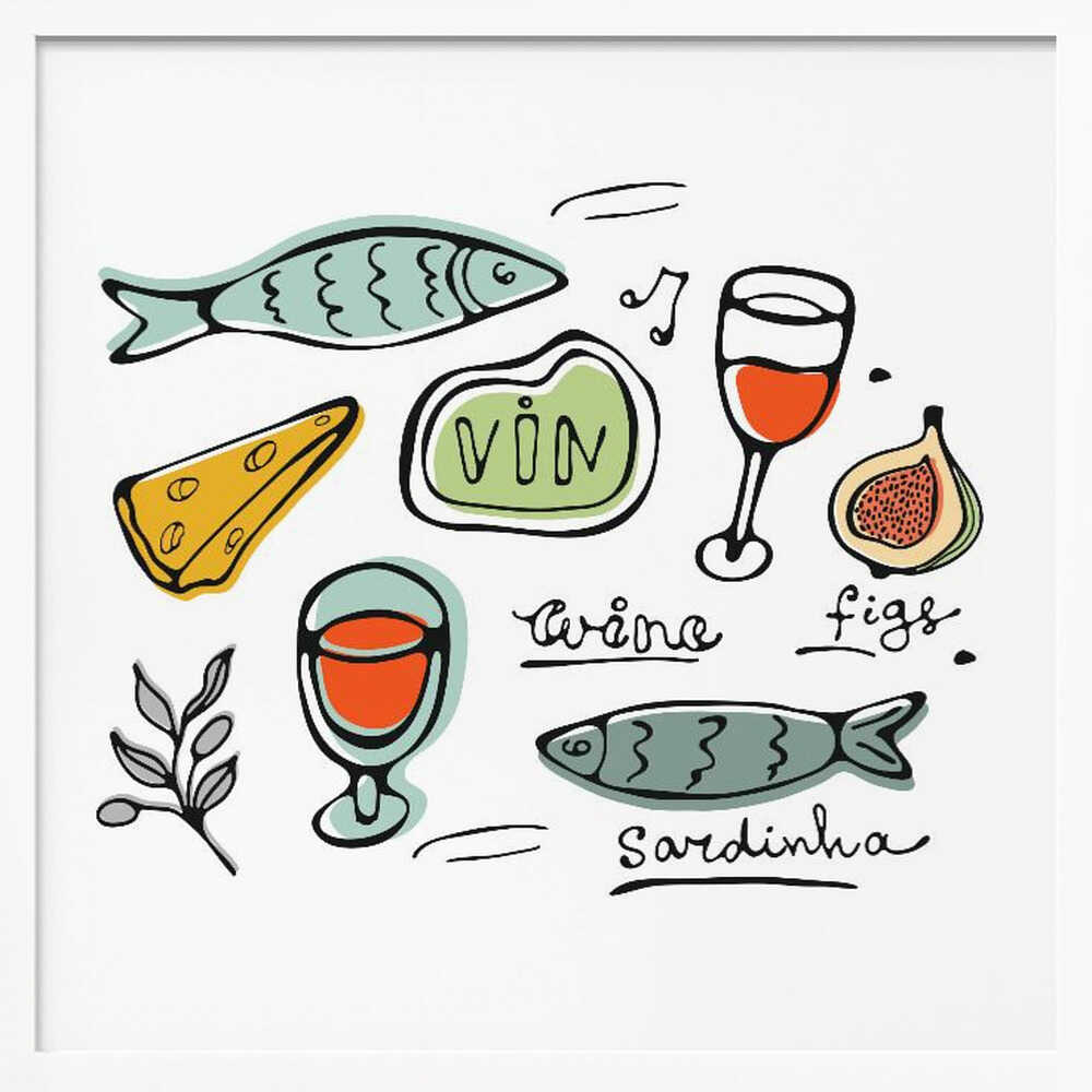 Rustic Food Delights Art Print UK — Food Fresh Wall Art — Kitchen — Wall It All Prints