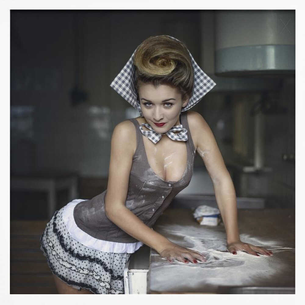 Charming Retro Baker Art Print UK — Portrait Vibrant Wall Art — Kitchen — Wall It All Prints
