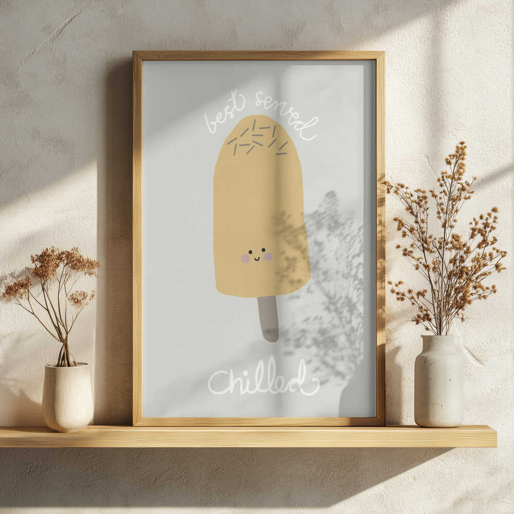 Best Served Chilled Popsicle Art Print UK — Abstract Vibrant Wall Art — Kitchen — Wall It All Prints