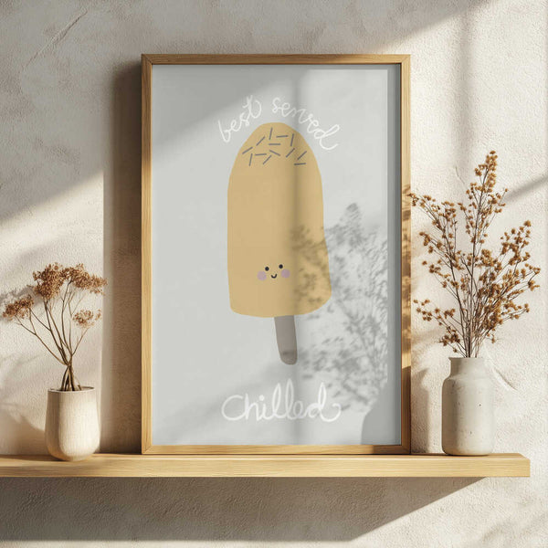 Best Served Chilled Popsicle Art Print UK — Abstract Vibrant Wall Art — Kitchen — Wall It All Prints