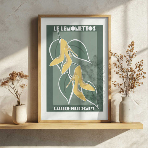 Art Deco Shoe Tree Art Print UK — Botanical Vibrant Wall Art — Kitchen — Wall It All Prints