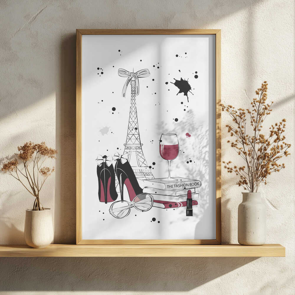 Paris Fashion Lifestyle Art Print UK — Abstract Vibrant Wall Art — Kitchen — Wall It All Prints