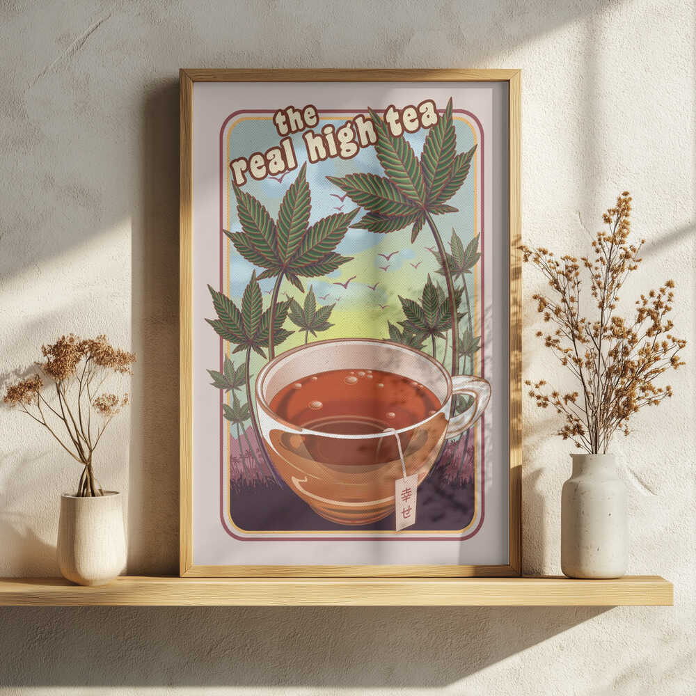 Real High Tea Art Print UK — Botanical Vibrant Wall Art — Kitchen — Wall It All Prints