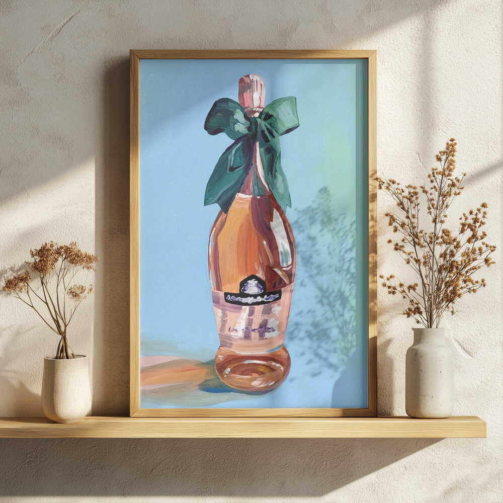 Elegant Rose Champagne Art Print UK — Abstract Warm Wall Art — Kitchen — Wall It All Prints