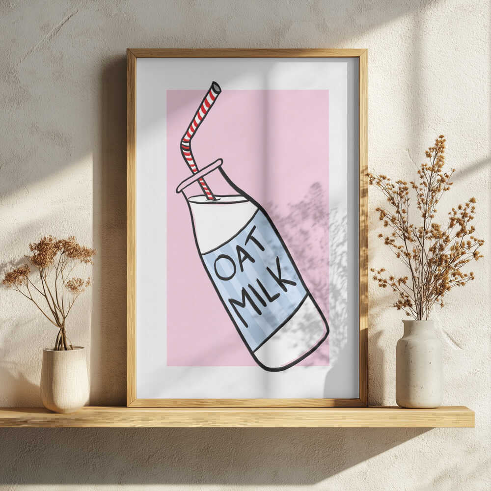 Oat Milk Delight Art Print UK — Abstract Vibrant Wall Art — Kitchen — Wall It All Prints